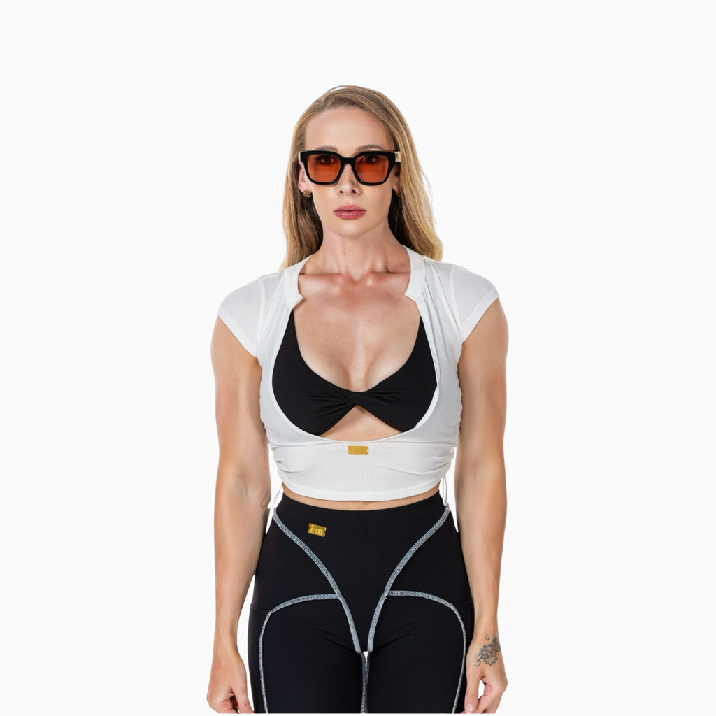 LuxModal Track Tee - Pure Ivory