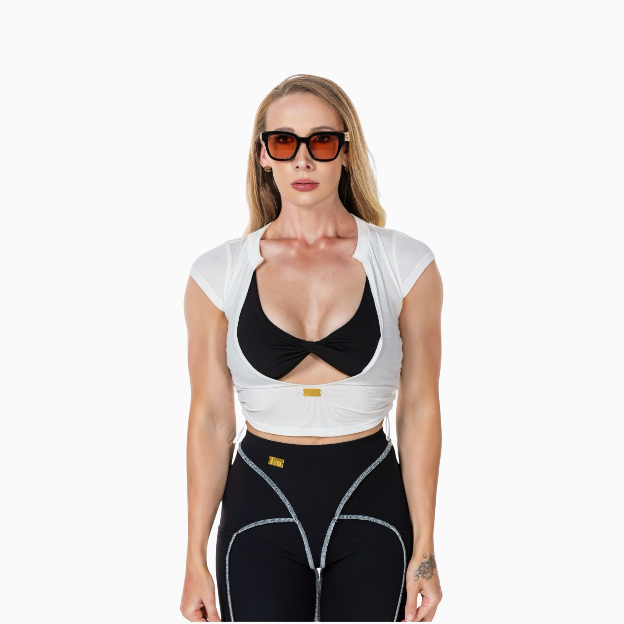 LuxModal Track Tee - Pure Ivory