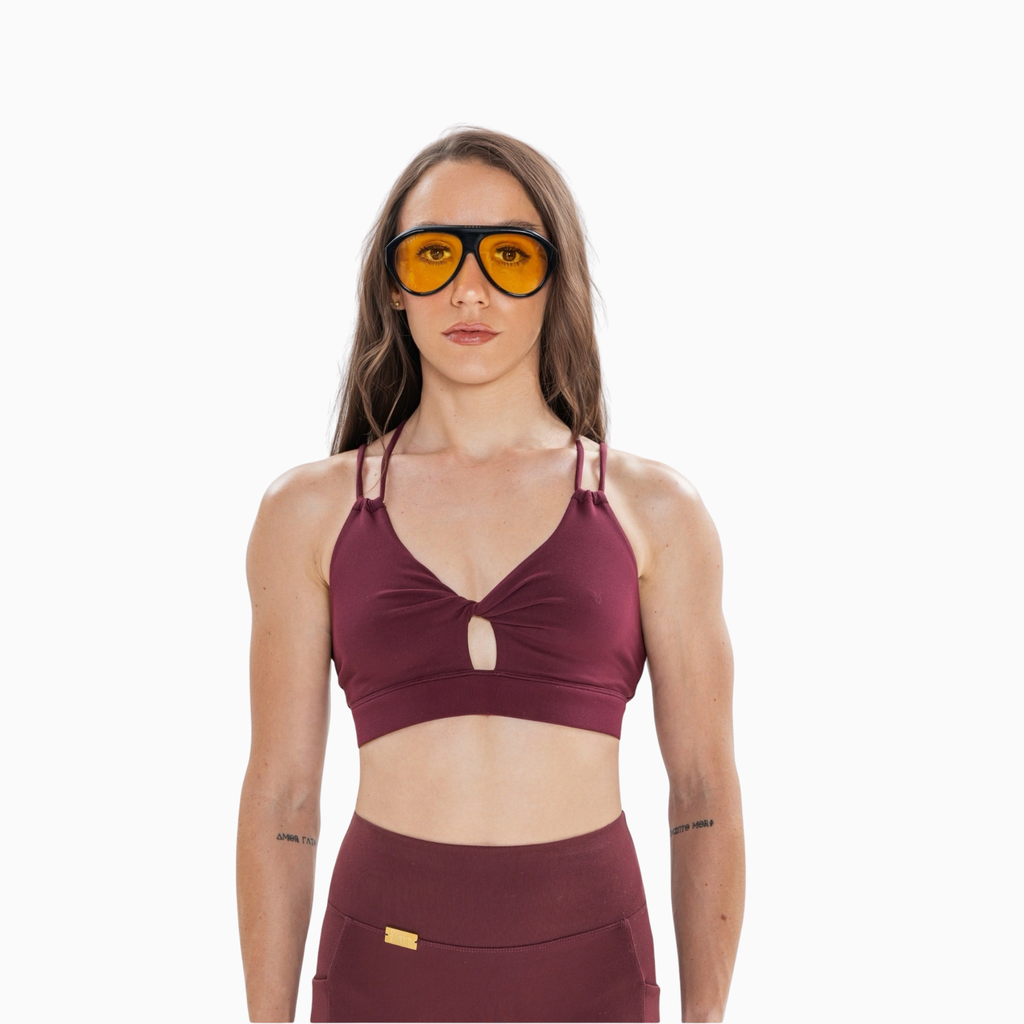 Ignite Cross Bra - Bordeaux Noir