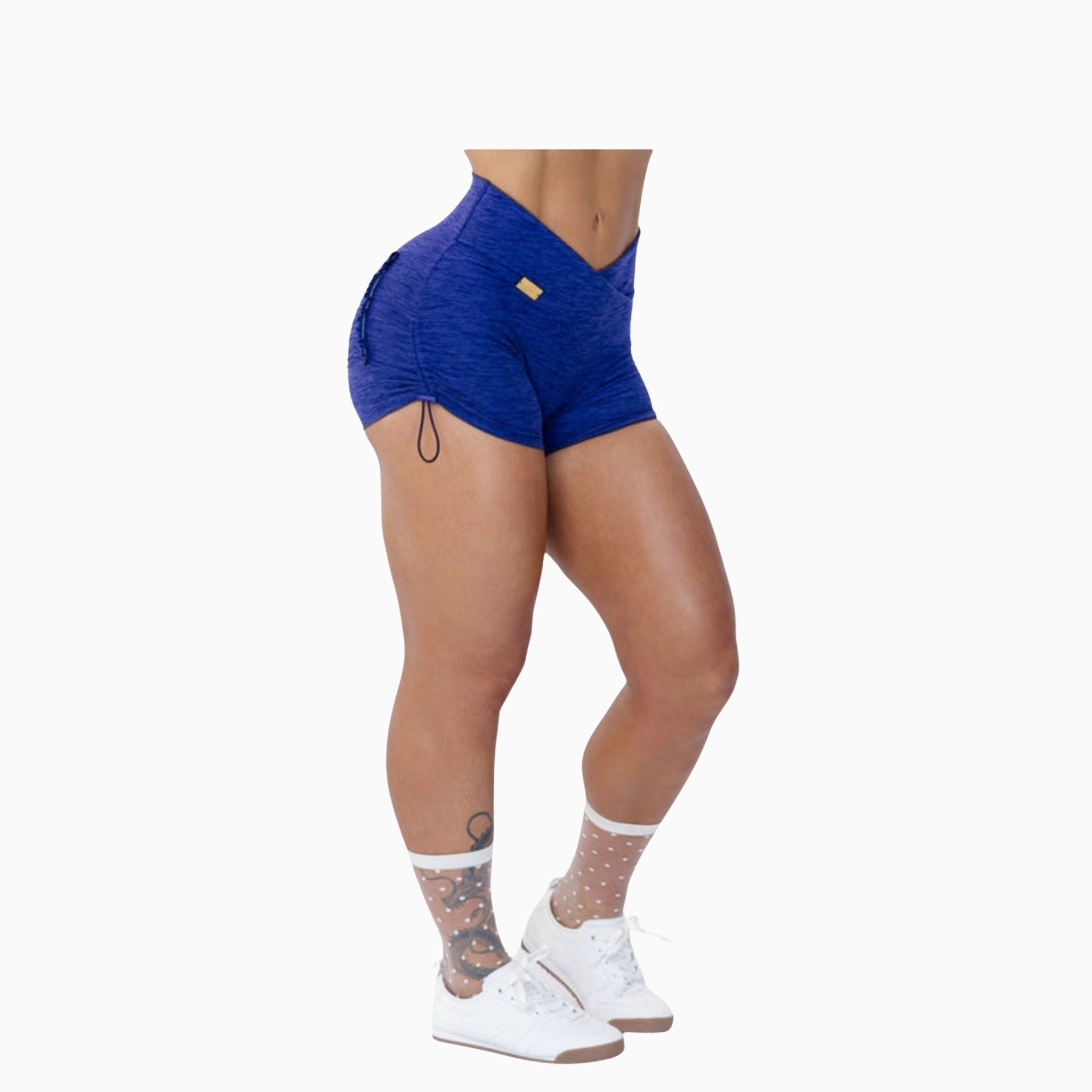 Ruched Pocket Track Shorts - Royal