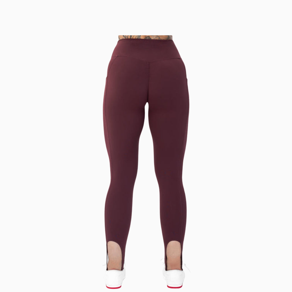 Stride Strap Leggings - Bordeaux Nior