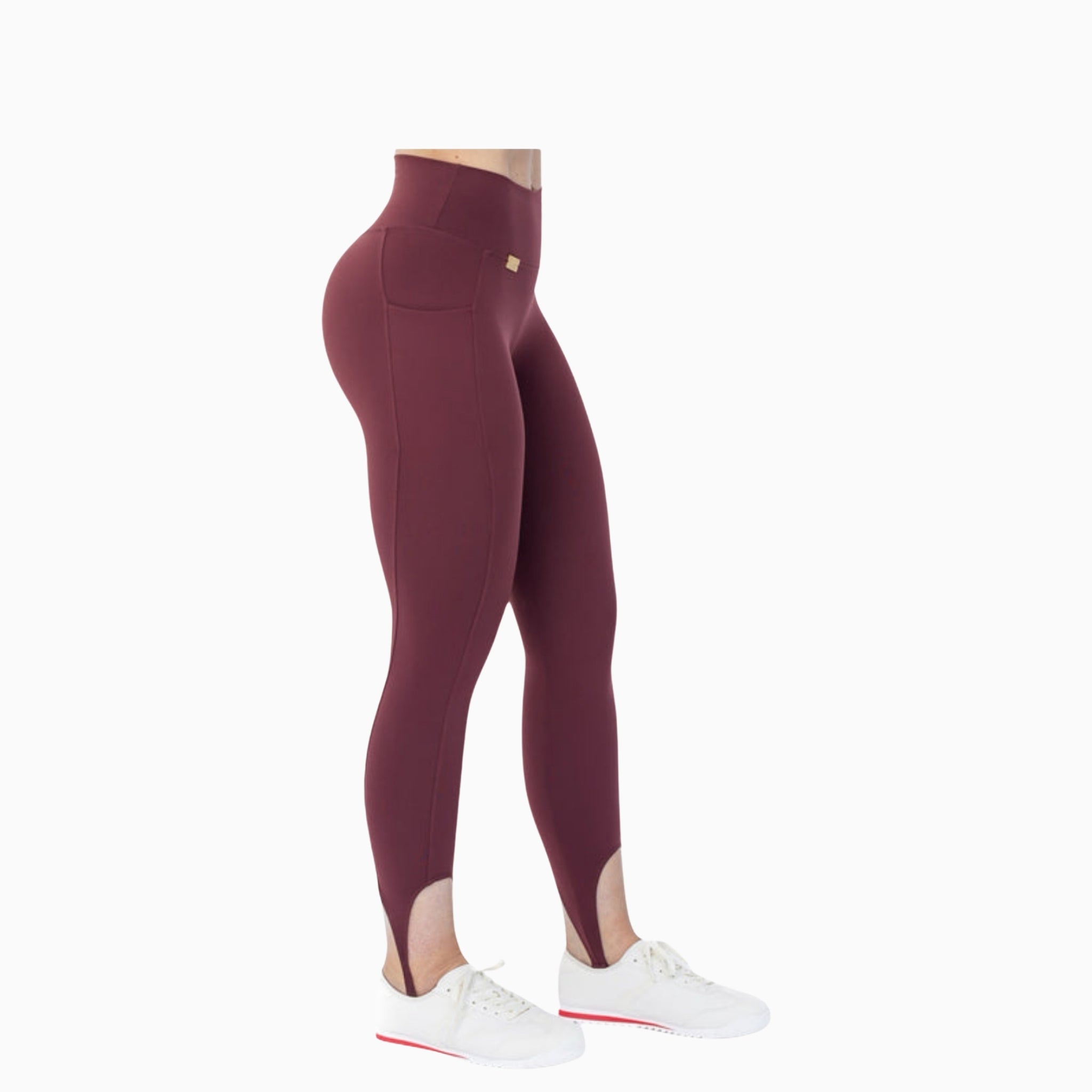 Stride Strap Leggings - Bordeaux Nior
