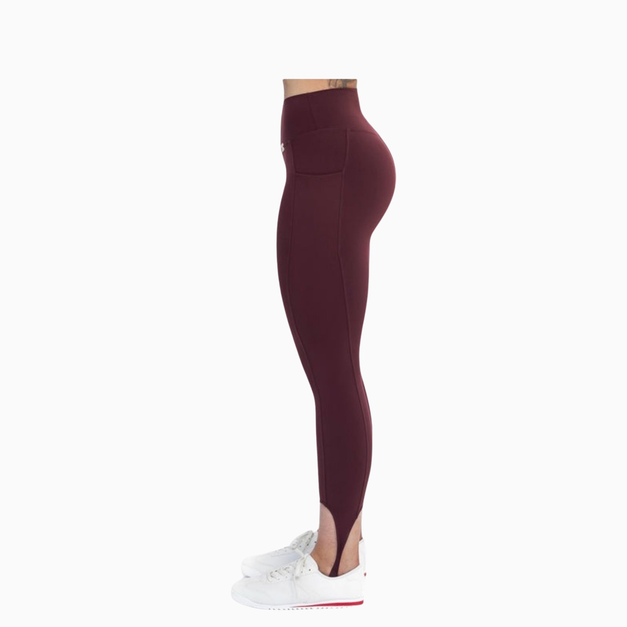 Stride Strap Leggings - Bordeaux Nior