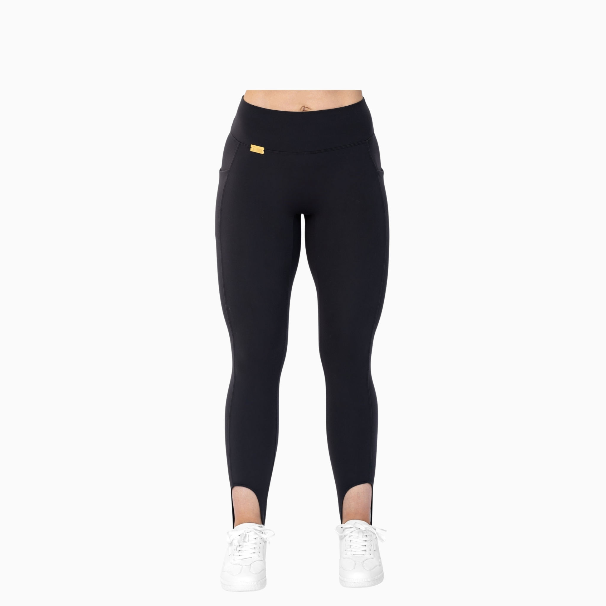 Stride Strap Leggings - Onyx
