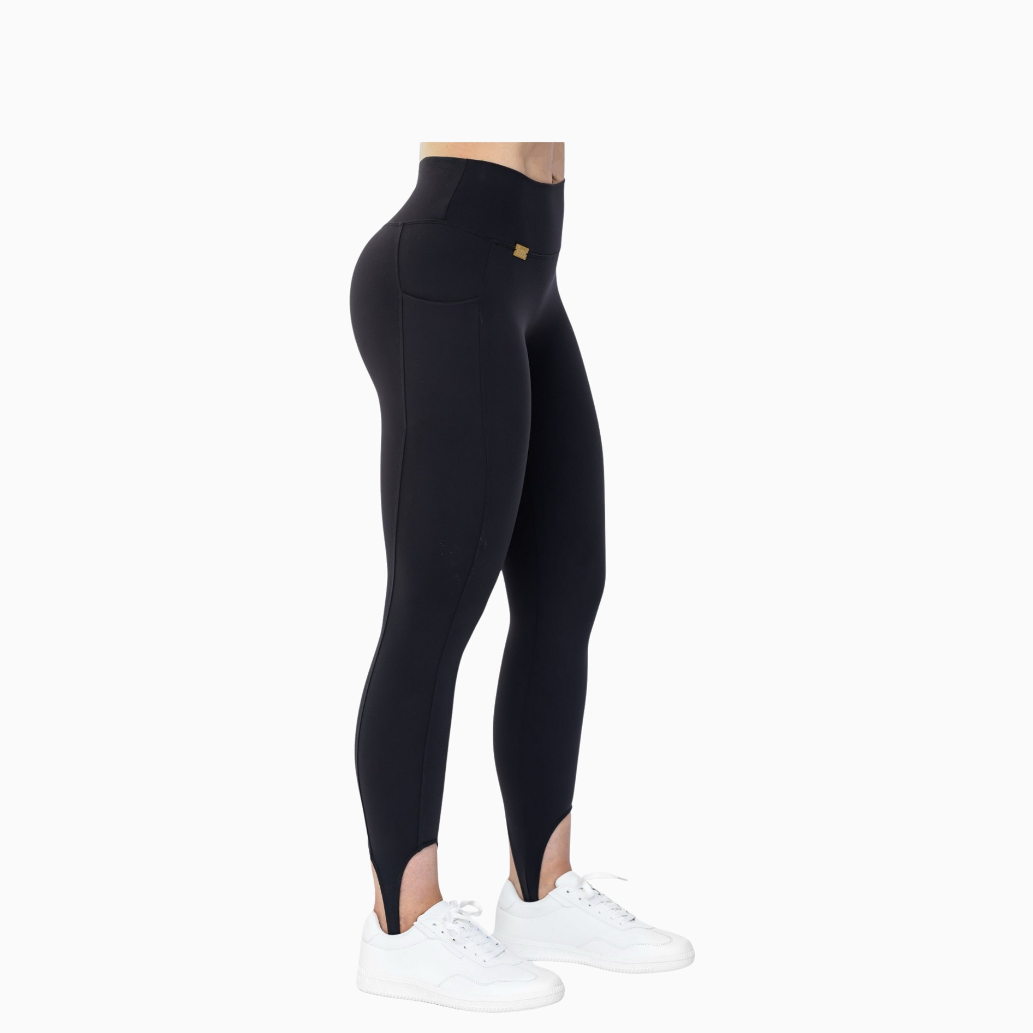 Stride Strap Leggings - Onyx