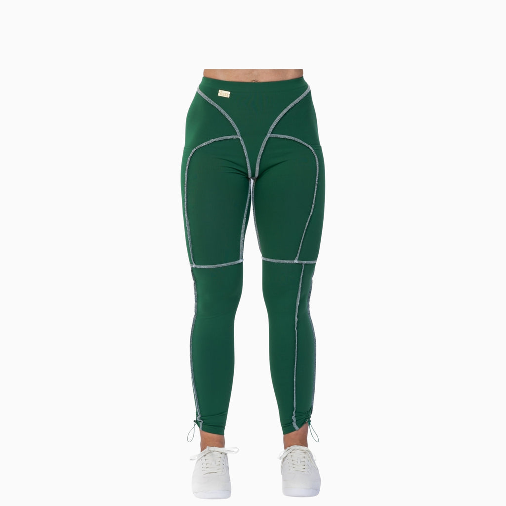 Fusion Track Leggings - Emerald Green