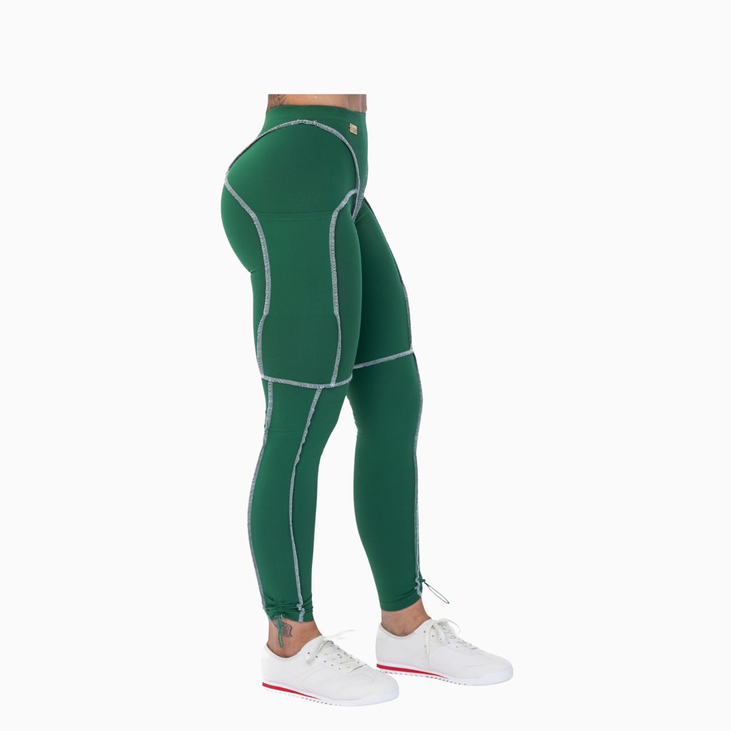 Fusion Track Leggings - Emerald Green