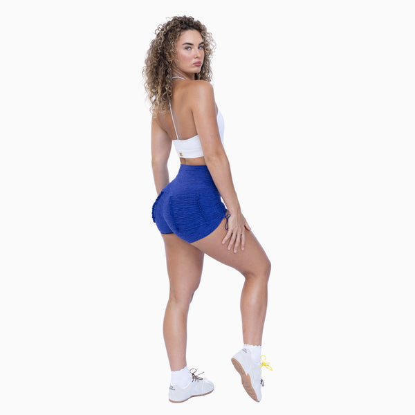Ruched Pocket Track Shorts - Royal