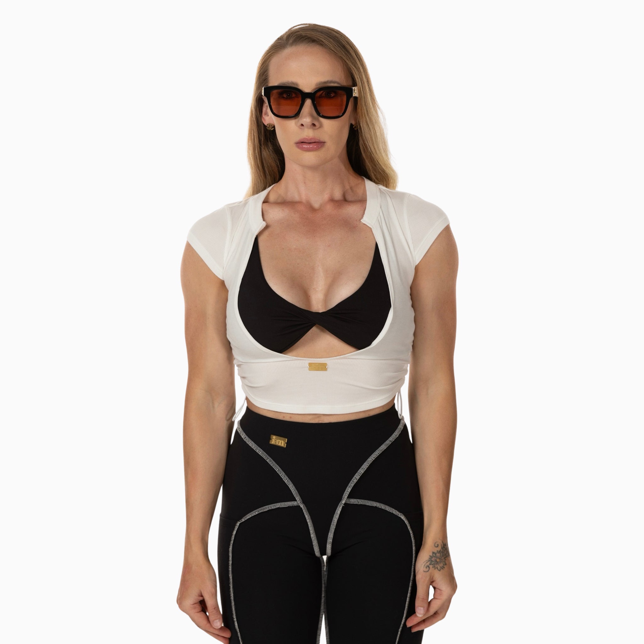 LuxModal Track Tee - Pure Ivory
