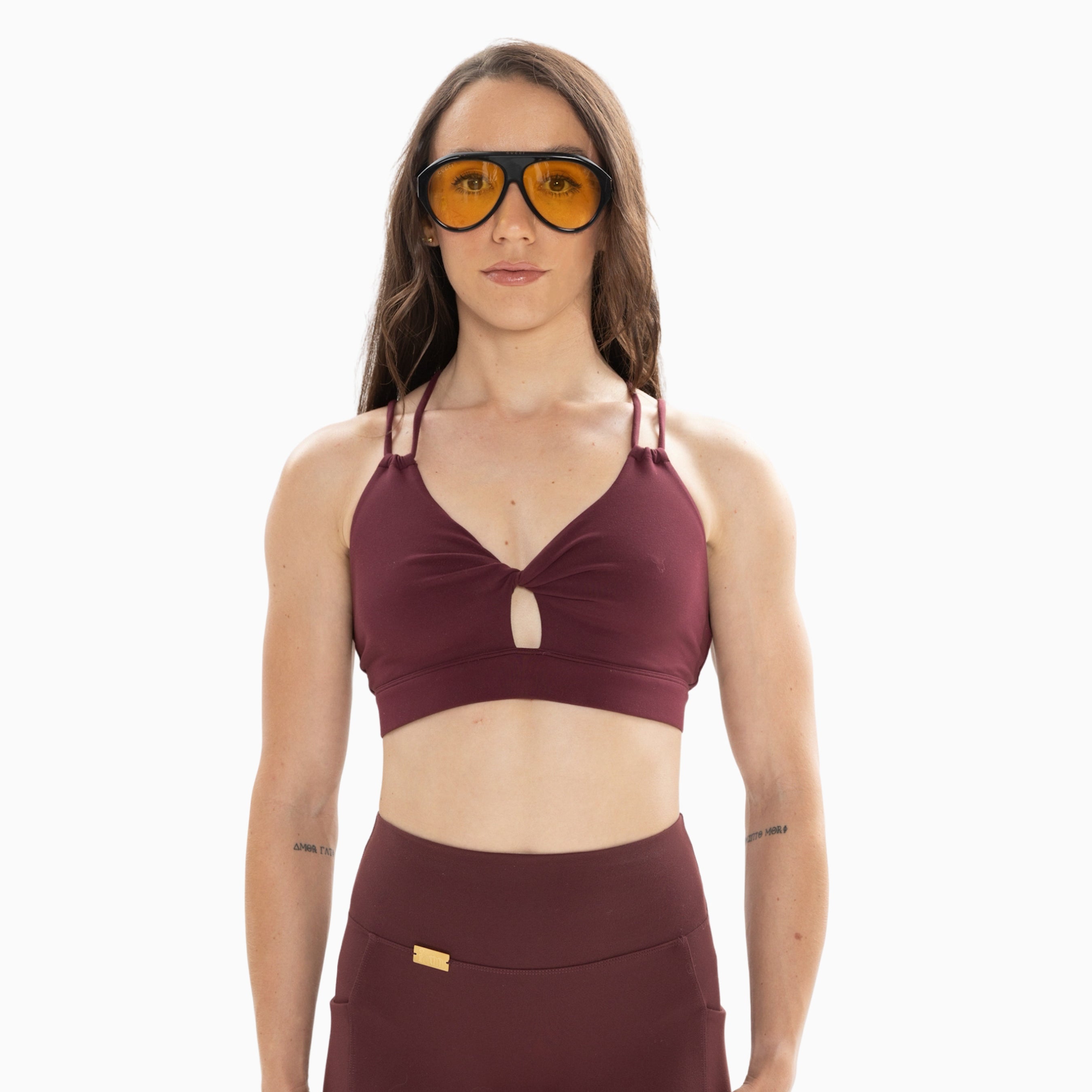 Ignite Cross Bra - Bordeaux Noir