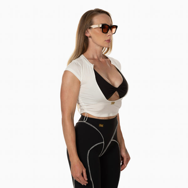 LuxModal Track Tee - Pure Ivory