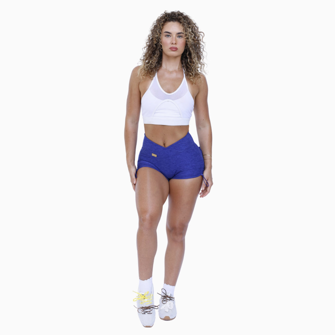 Ruched Pocket Track Shorts - Royal